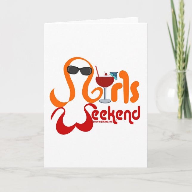 Carte Fête du week-end des filles (Devant)