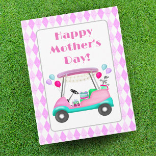 Carte Fête élégante de golf pour femmes Panier de la fêt