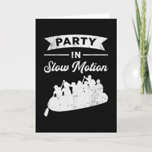 Carte Fête En Mouvement Lent Canoë Bateau Bateau Bateau 