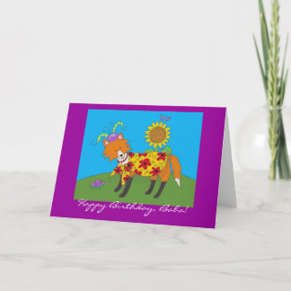 Carte Fête Fox Joyeux Anniversaire!