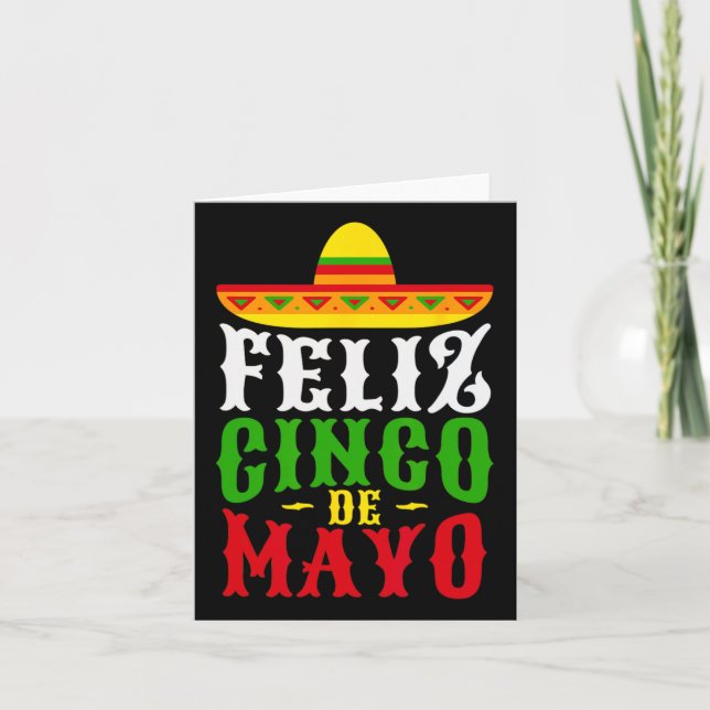 Carte Fête mexicaine Feliz Cinco De Mayo  (Devant)