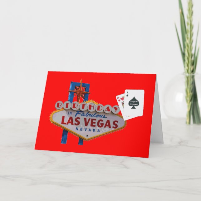 Carte fête mon 21e anniversaire à Las Vegas Card (Devant)