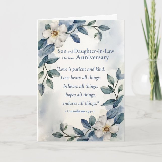 Carte Fête Religieuse de l'Anniversaire de Mariage de Fi (Devant)