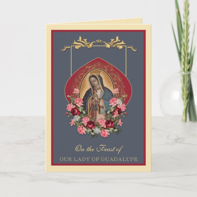 Carte Fête religieuse Vierge Marie Guadalupe espagnole (Devant)