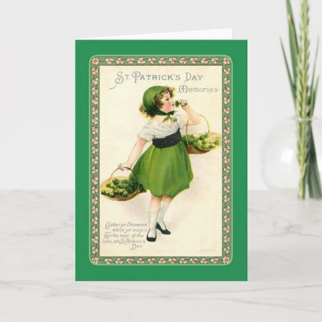 Carte Fête vintage de la St Patrick (Devant)