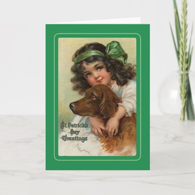 Carte Fête vintage de la St Patrick (Devant)