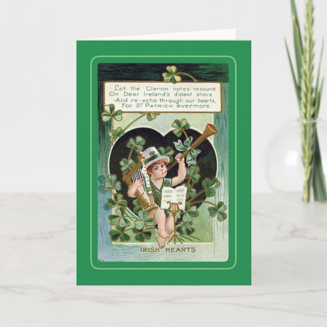 Carte Fête vintage de la St Patrick (Devant)