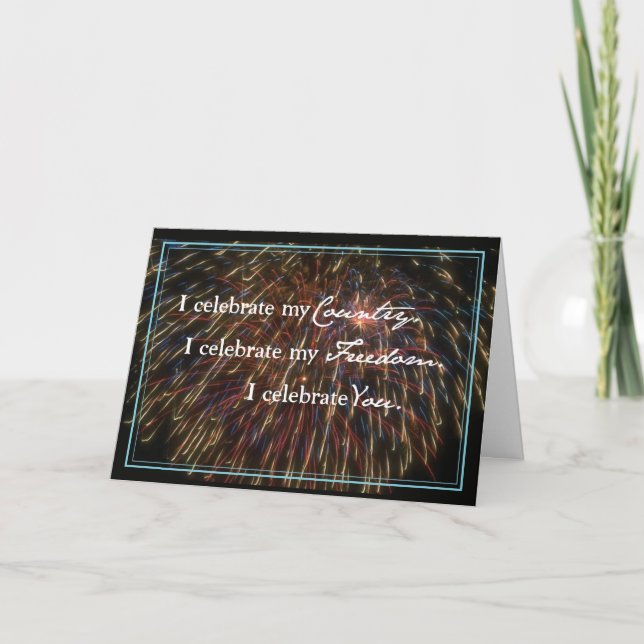 Carte Fêter avec Fireworks (Devant)