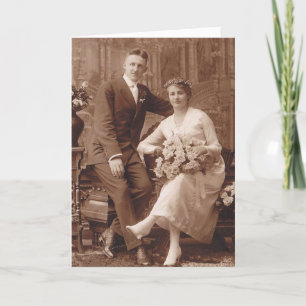 Carte Fêtes de mariage vintage
