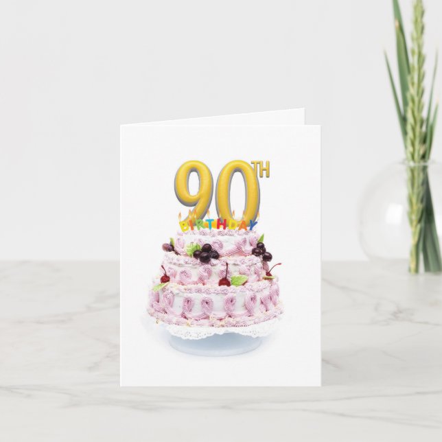 Carte Fêtes du Grand Jour 90 - Anniversaire (Devant)