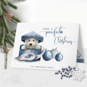 Carte Fêtez Noël Pawfect, Noël de chien mignon