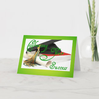 Carte Fêtez votre réussite-Graduation-Vert