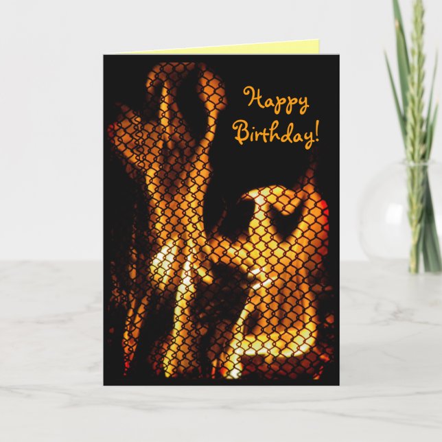 Carte Feu dansant Anniversaire (Devant)