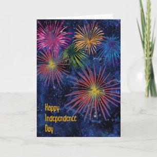 Carte Feu d'artifice du Jour de l'Indépendance sur le ci
