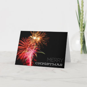 Carte Feu d'artifice, voeux de Noël