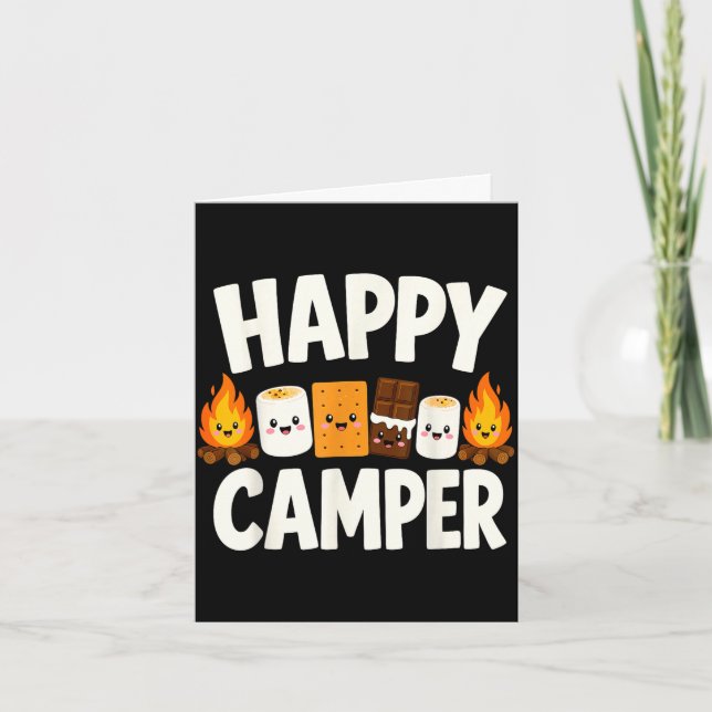Carte Feu de camp camping S'mores  (Devant)