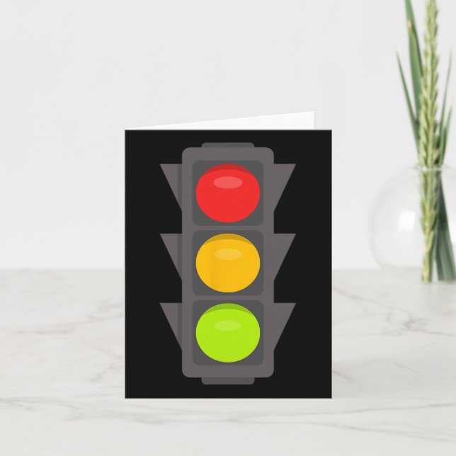 Carte Feu de circulation Halloween Costume Stop Go Red Y (Devant)