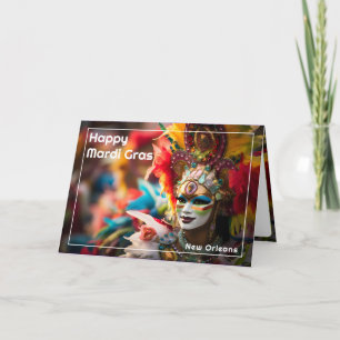 Carte 💚💜💛Feu & Or: Spectacle de Mardi Gras