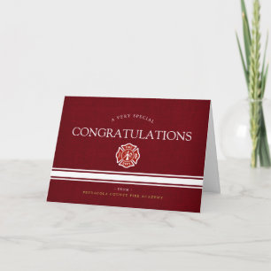 Carte Feu Secourt Academy Custom Red Congrats