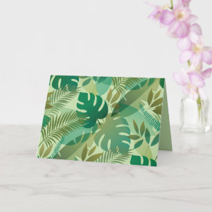 Carte Feuillage Tropical Feuilles Vertes Aériennes
