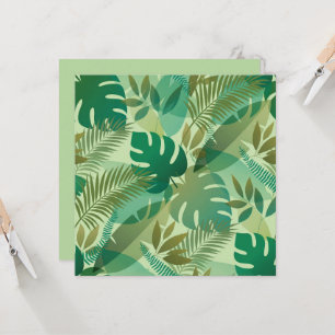 Carte Feuillage Tropical Feuilles Vertes Aériennes