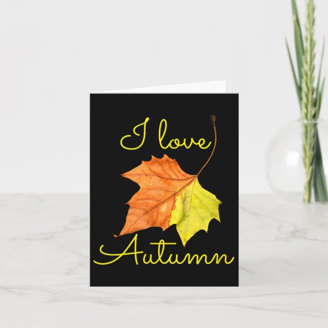 Carte Feuille d'automne Septembre  (Devant)