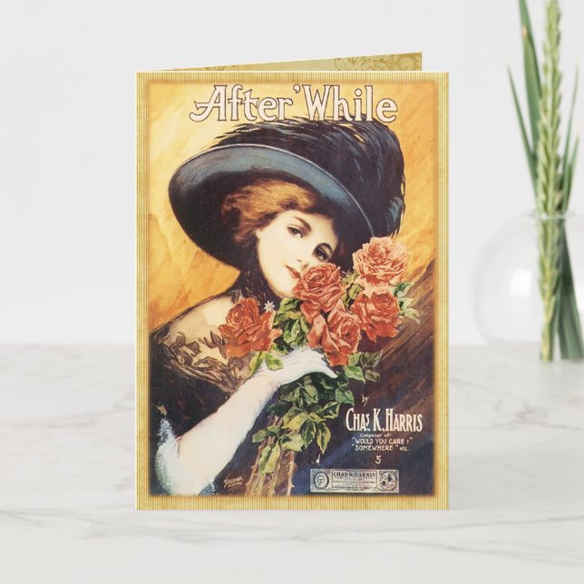 Carte Feuille de chanson vintage après (Devant)