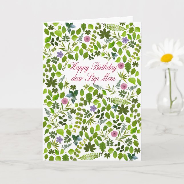 Carte Feuille de l'anniversaire de la mère éparpil (Petite plante)