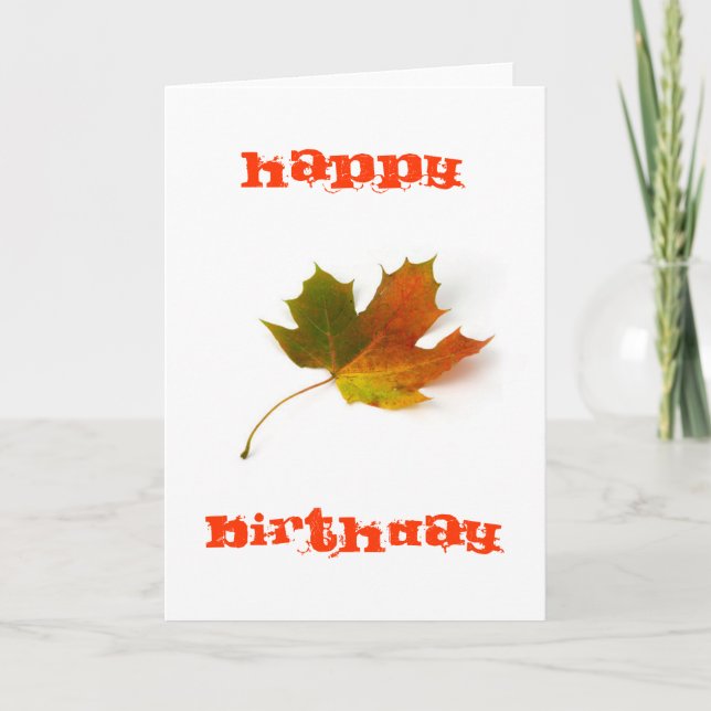 Carte feuille d'érable (Devant)