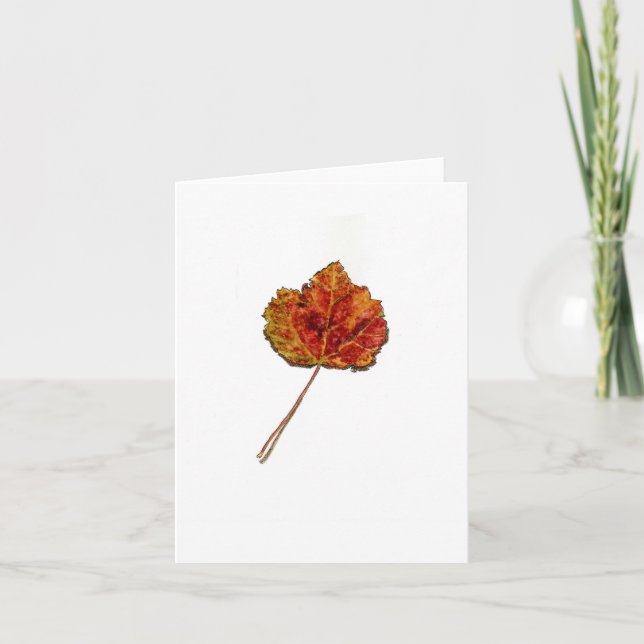 Carte Feuille d'érable automne (Devant)