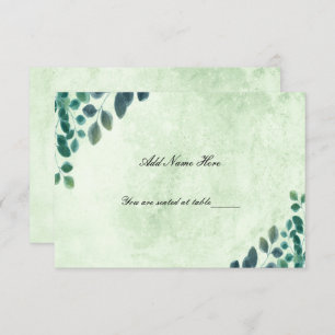 Carte Feuille Eucalyptus Watercolor Green