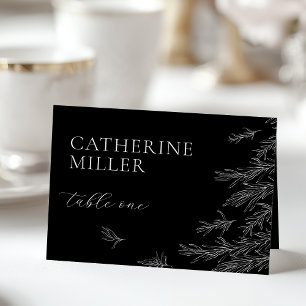 Carte Feuille minimaliste Noir Et Blanc Moderne