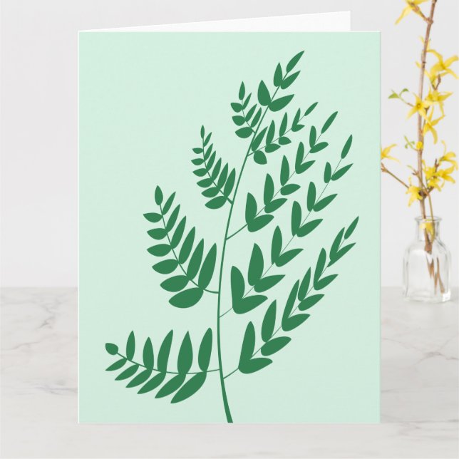 Carte Feuille Plante verte (Fleur jaune)
