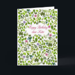 Carte Feuille Sister Birthday<br><div class="desc">Une carte d'anniversaire pour votre soeur. Une belle carte pour envoyer des voeux d'anniversaire. Dites joyeux anniversaire avec une carte remplie de feuilles éparpillés et de fleurs. Une carte insolite pour une belle dame.</div>