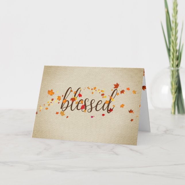 Carte Feuilles d'automne bénies pour les amis (Devant)