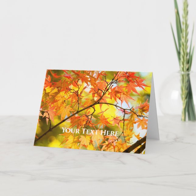 Carte Feuilles d'automne [Carte de voeux] (Devant)