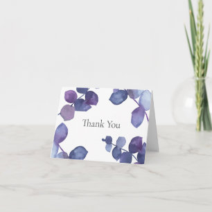 Carte Feuilles de eucalyptus de forêt violette Merci