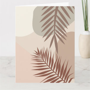 Carte Feuilles de palmier, Art géométrique abstrait Boho