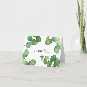 Carte Feuilles d'eucalyptus Remerciements verdure