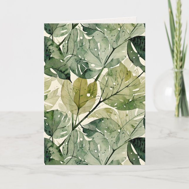 Carte Feuilles Larges et Fines en Couches (Devant)