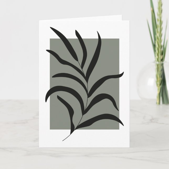 Carte Feuilles minimalistes (Devant)