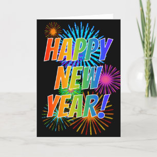 Carte Feux d'artifice + BONNE ANNÉE de spectre