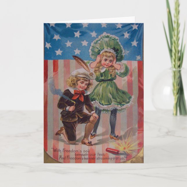 Carte Feux d'artifice bruyants vintages (Devant)