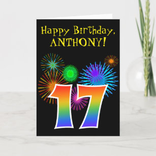 Cartes 17eme D Anniversaire Zazzle Fr