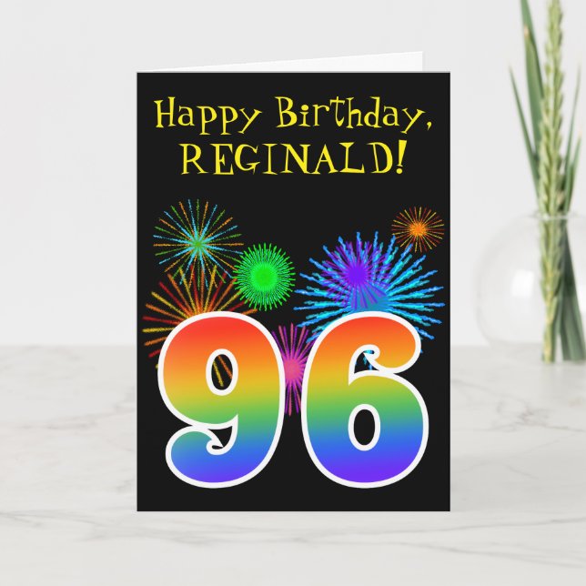 Carte Feux d'artifice d'amusement + Motif "96" (Devant)