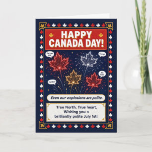 Carte Feux d'artifice de la Fête du Canada Humour canadi