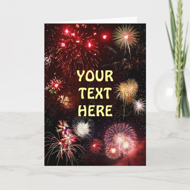Carte Feux d'artifice personnalisables (Devant)