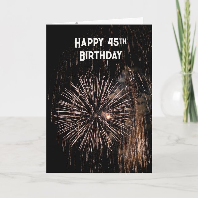 Carte Feux d'artifice pour 45e anniversaire  (Devant)