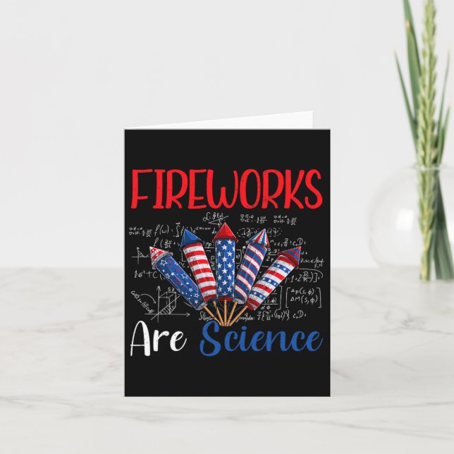 Carte Feux d'artifice sont la science Jour de l'indépend (Devant)