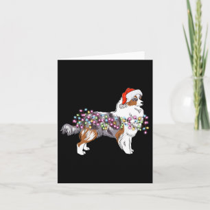 Carte Feux de Noël Berger Australien Chien mignonne